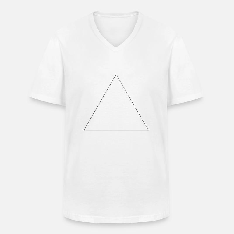 Premium Triangle - Dreieck - Männer-T-Shirt mit V-Ausschnitt - Weiß