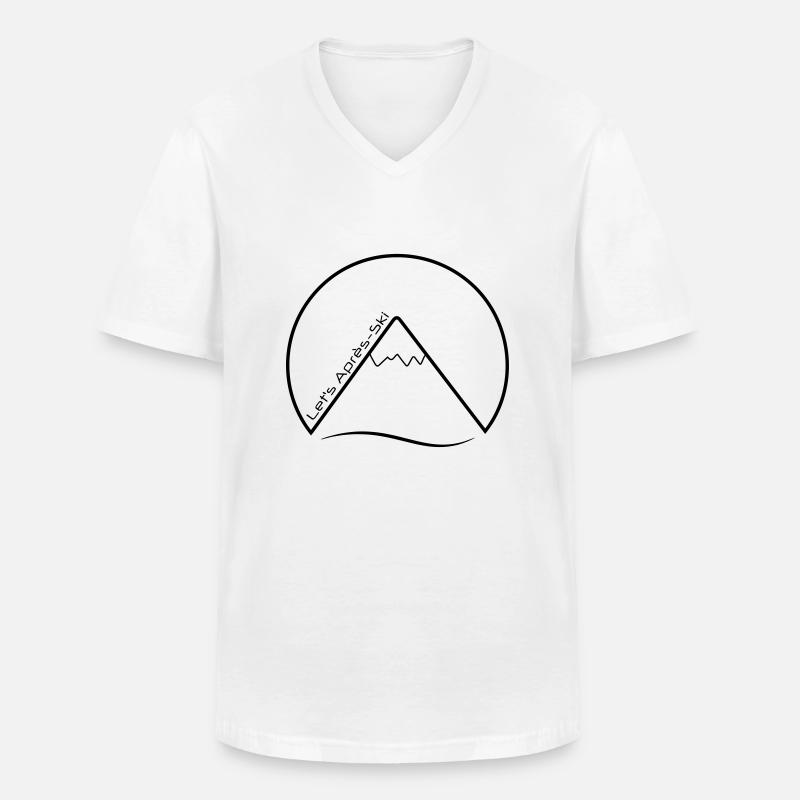 Après-Ski - Männer-T-Shirt mit V-Ausschnitt - Weiß