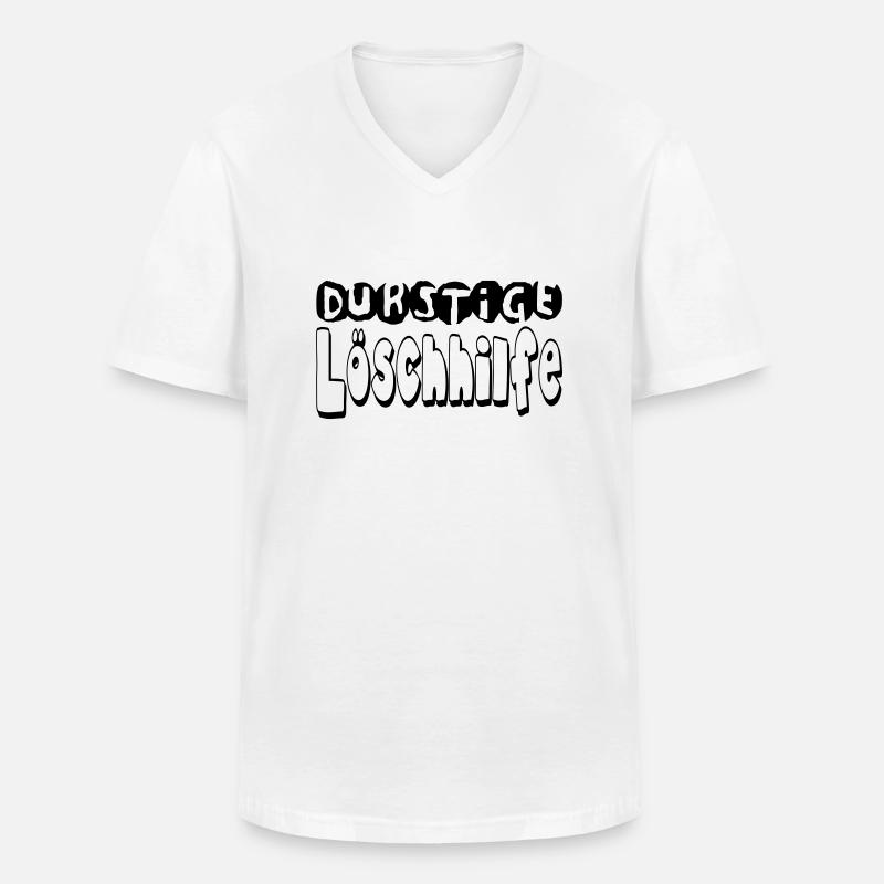 durstigelöschhilfe - Männer-T-Shirt mit V-Ausschnitt - Weiß