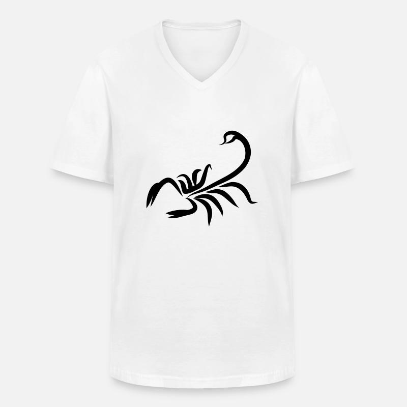 SCORPION2 - Männer-T-Shirt mit V-Ausschnitt - Weiß