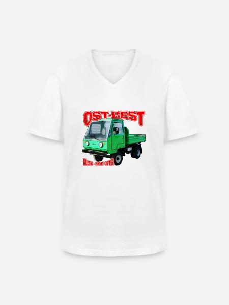 Multicar M25 bunt - Männer-T-Shirt mit V-Ausschnitt - Weiß