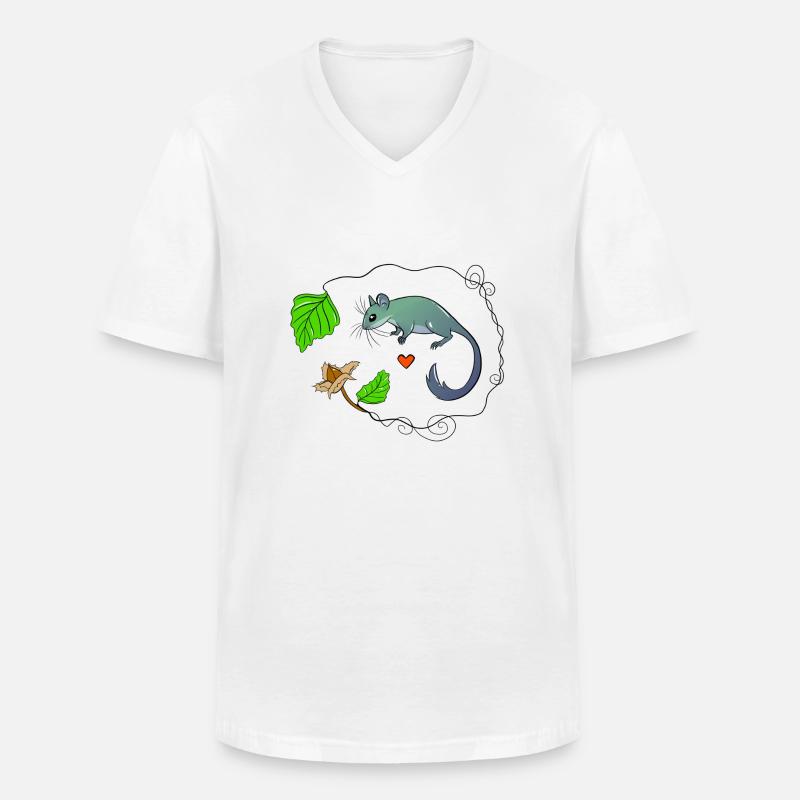 Siebenschläfer - Männer-T-Shirt mit V-Ausschnitt - Weiß