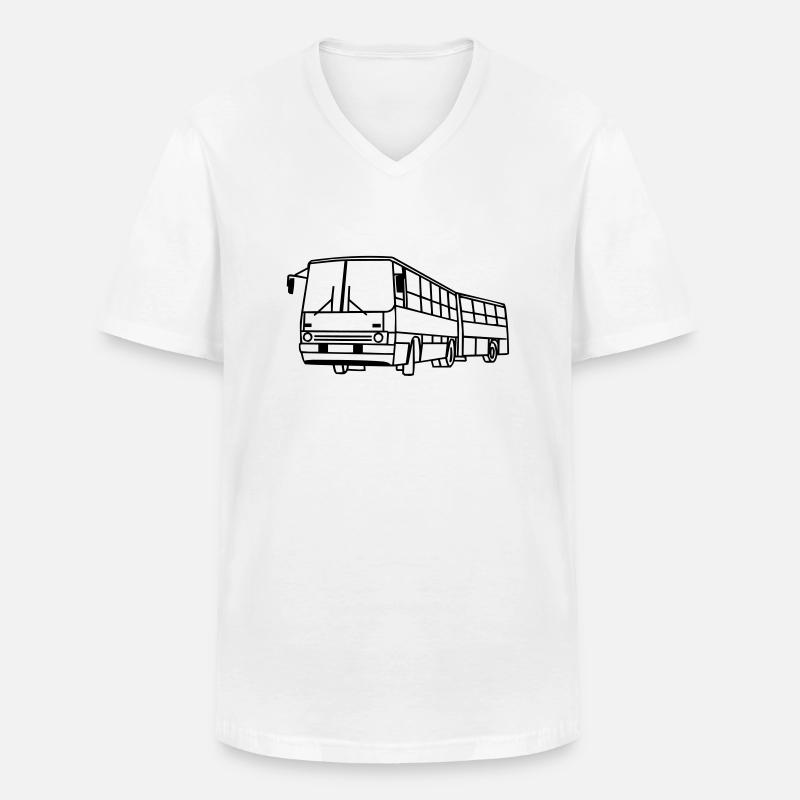Ikarus 280 Gelenkbus - Männer-T-Shirt mit V-Ausschnitt - Weiß
