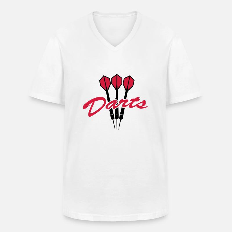 Darts Logo - Männer-T-Shirt mit V-Ausschnitt - Weiß