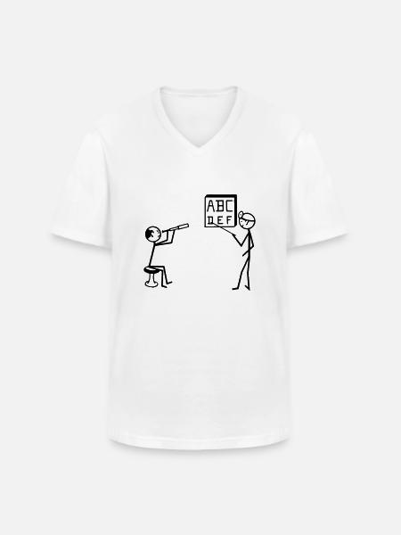 Augenarzt, Sehtest - Männer-T-Shirt mit V-Ausschnitt - Weiß