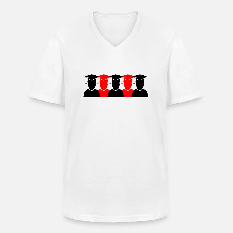 students diplomas 2 - Männer-T-Shirt mit V-Ausschnitt - Weiß
