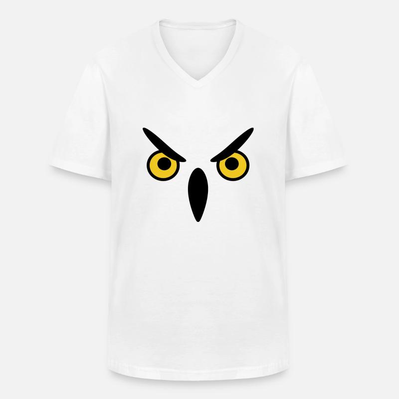 Eule eule eule - Männer-T-Shirt mit V-Ausschnitt - Weiß