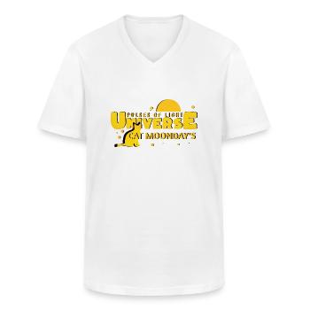Universe - Science - Men's V-Neck T-Shirt - white - Front - AI Model Male 185 light (185cm)