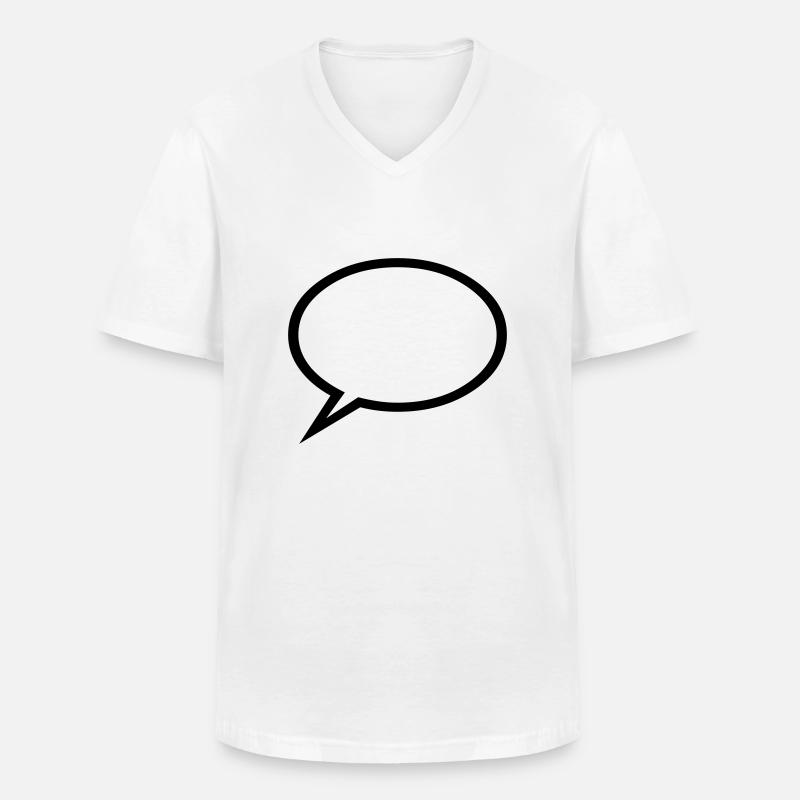 Sprechblase - Männer-T-Shirt mit V-Ausschnitt - Weiß