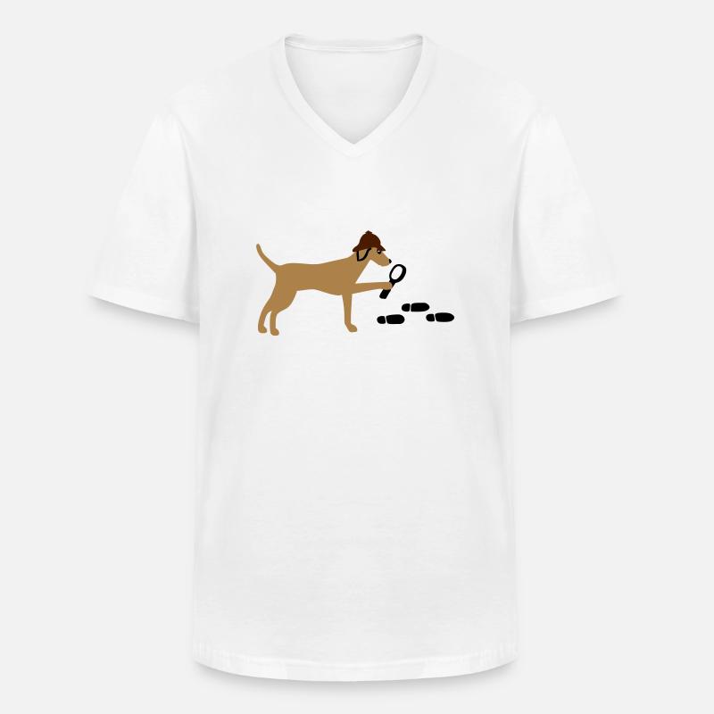 Mantrailer Viszla Vektor - Männer-T-Shirt mit V-Ausschnitt - Weiß
