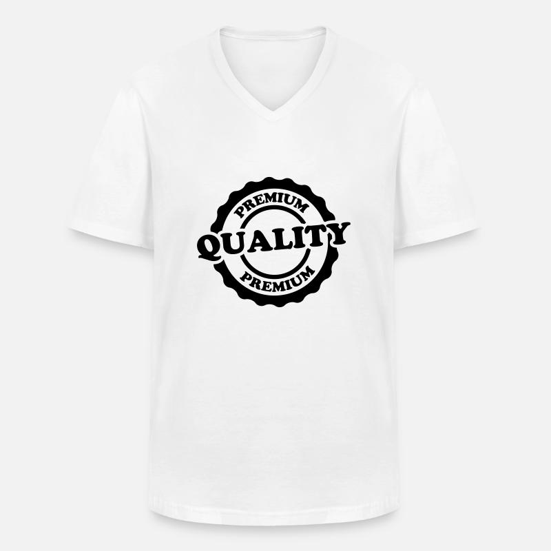 Cool Premium Quality Design - Männer-T-Shirt mit V-Ausschnitt - Weiß