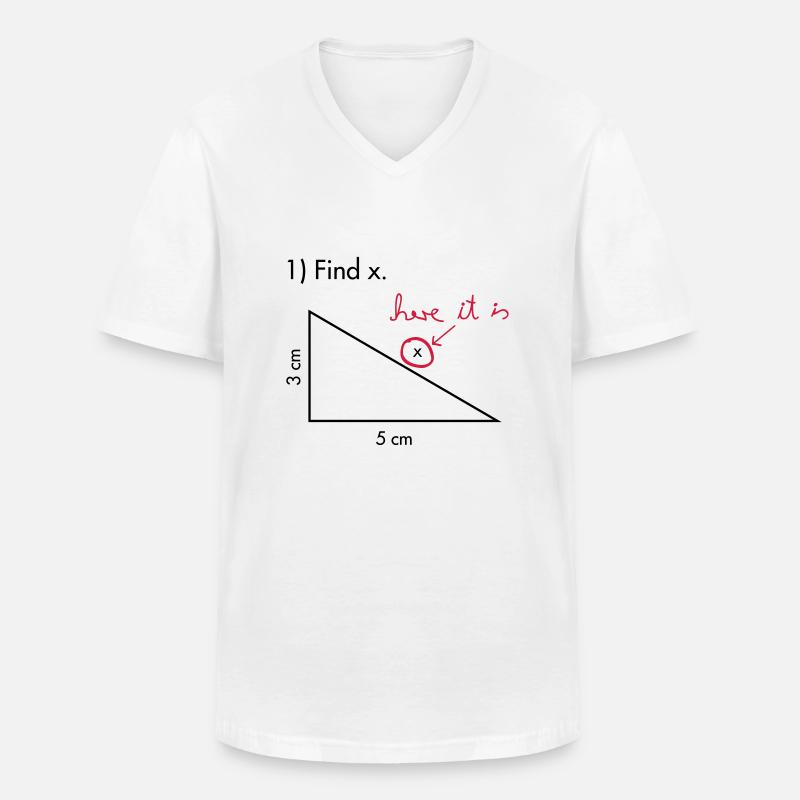 Finde X - Männer-T-Shirt mit V-Ausschnitt - Weiß