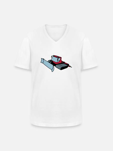 dameuse - T-shirt col V Homme - blanc