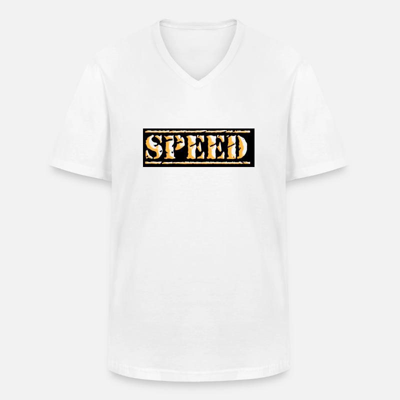 Geschwindigkeit - Männer-T-Shirt mit V-Ausschnitt - Weiß