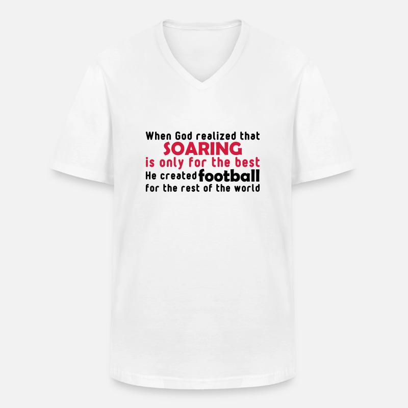 god soaring - Männer-T-Shirt mit V-Ausschnitt - Weiß
