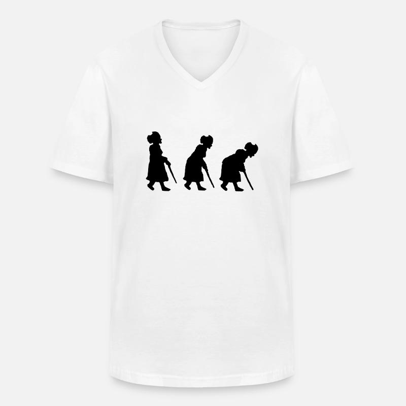 oma re-evolution - Männer-T-Shirt mit V-Ausschnitt - Weiß
