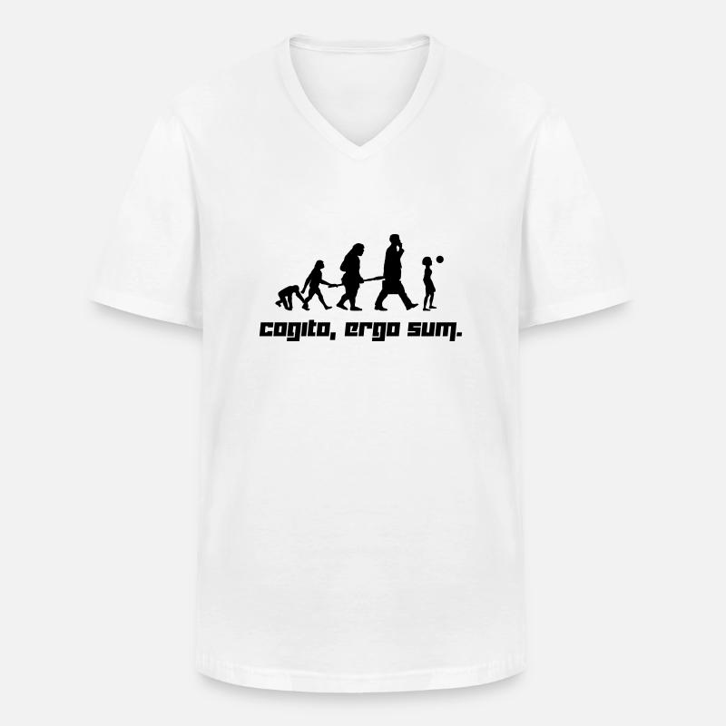 Cogito, ergo sum. (Vector) - Männer-T-Shirt mit V-Ausschnitt - Weiß