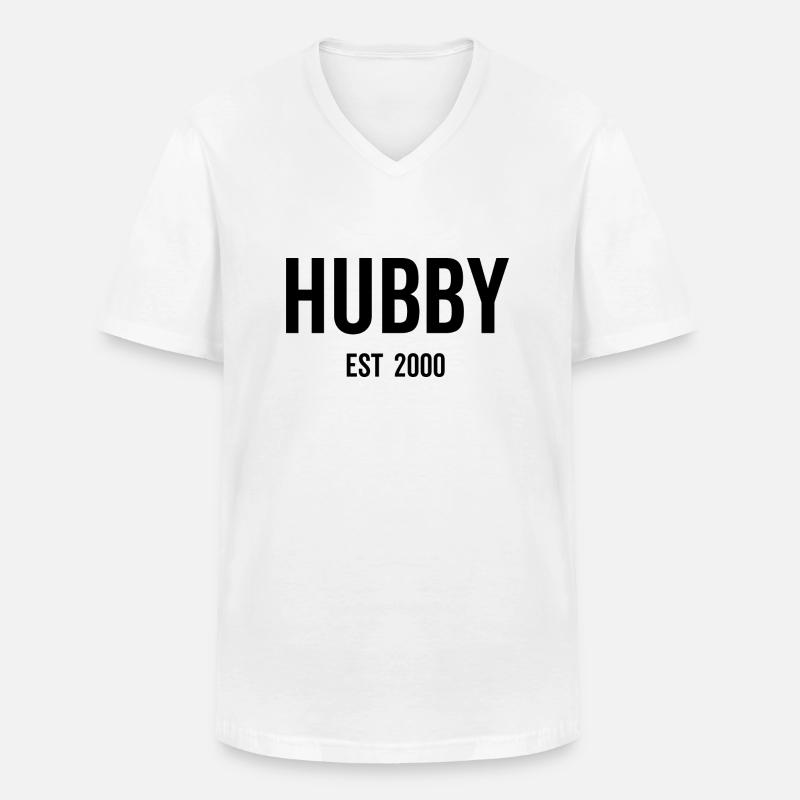 Ehemann Est 2000 - Männer-T-Shirt mit V-Ausschnitt - Weiß