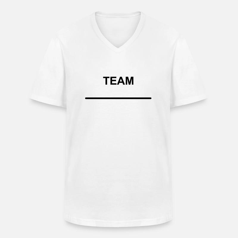 Team mit Name Template - Männer-T-Shirt mit V-Ausschnitt - Weiß