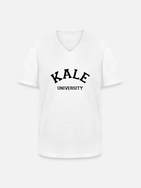 Kale University - Men's V-Neck T-Shirt - white