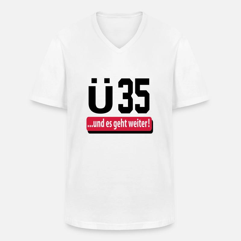 und_es_geht_weiter_35 - Männer-T-Shirt mit V-Ausschnitt - Weiß