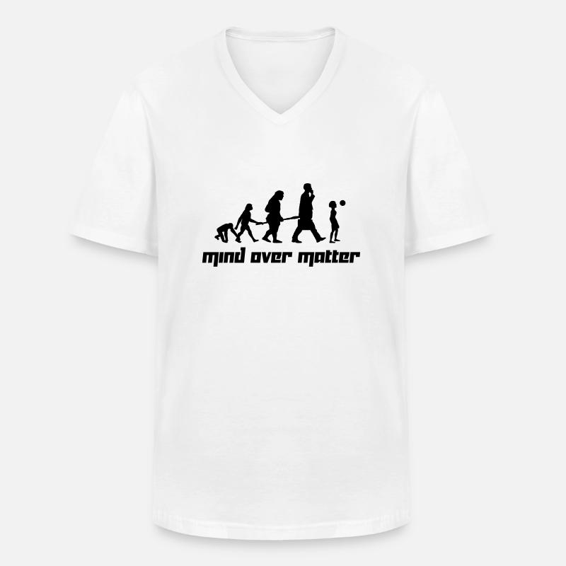 Mind over Matter (Vector) - Männer-T-Shirt mit V-Ausschnitt - Weiß