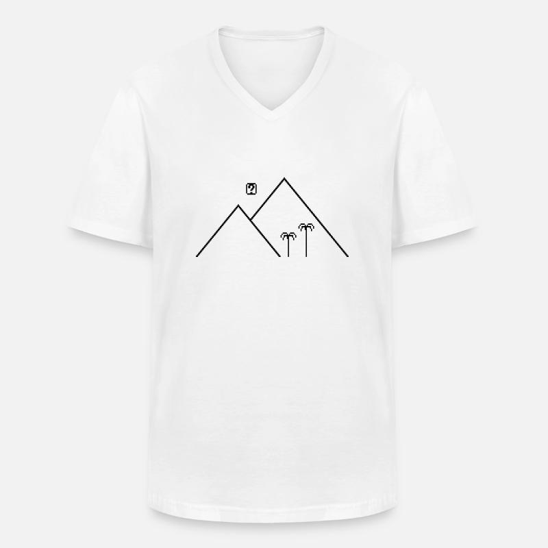 Pixel Pyramiden - Männer-T-Shirt mit V-Ausschnitt - Weiß