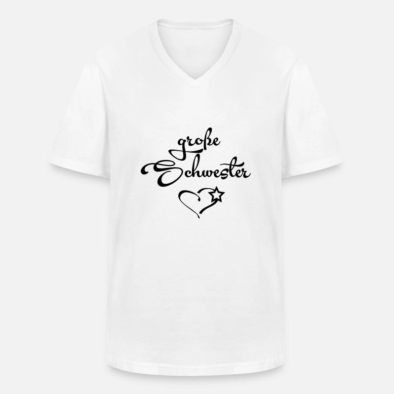 Große Schwester - Männer-T-Shirt mit V-Ausschnitt - Weiß