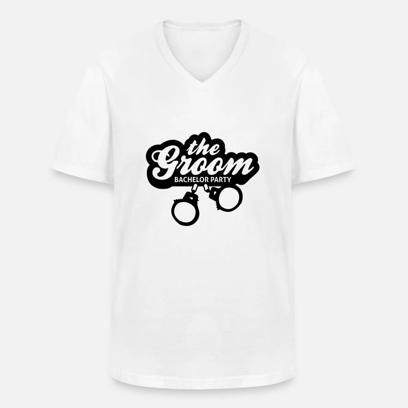 junggesellen abschied - Männer-T-Shirt mit V-Ausschnitt - Weiß