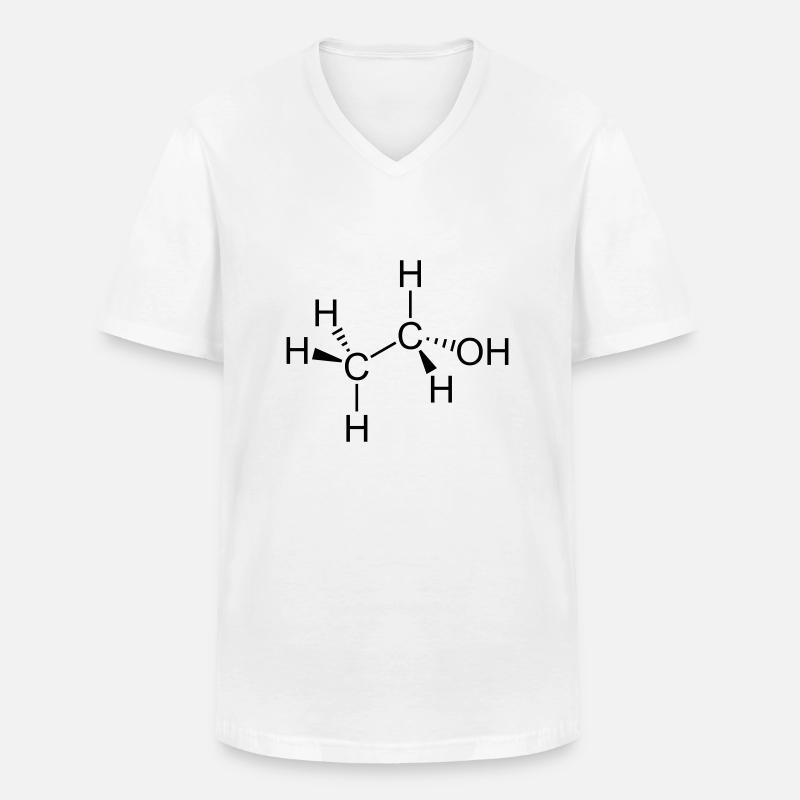 ethanol alkohol - Männer-T-Shirt mit V-Ausschnitt - Weiß