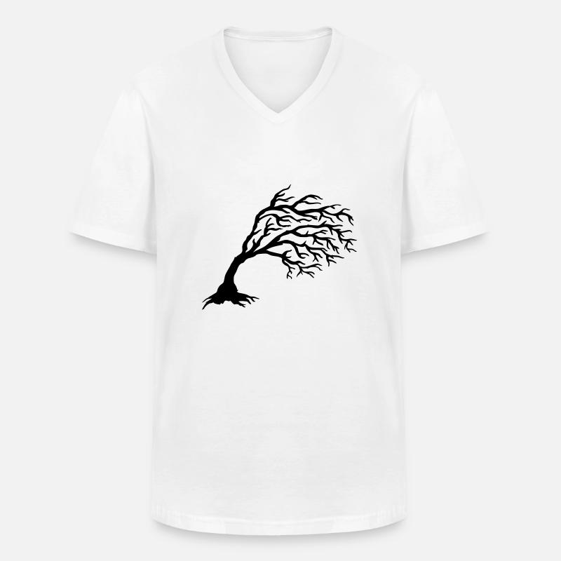 Tree - Männer-T-Shirt mit V-Ausschnitt - Weiß