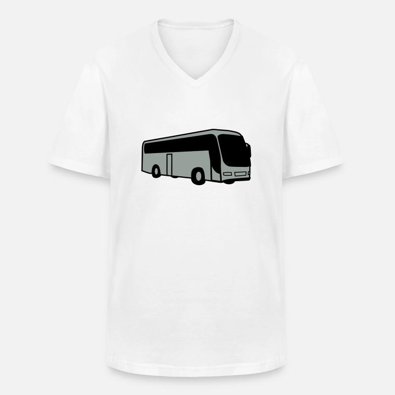 bus Busfahrer - Männer-T-Shirt mit V-Ausschnitt - Weiß