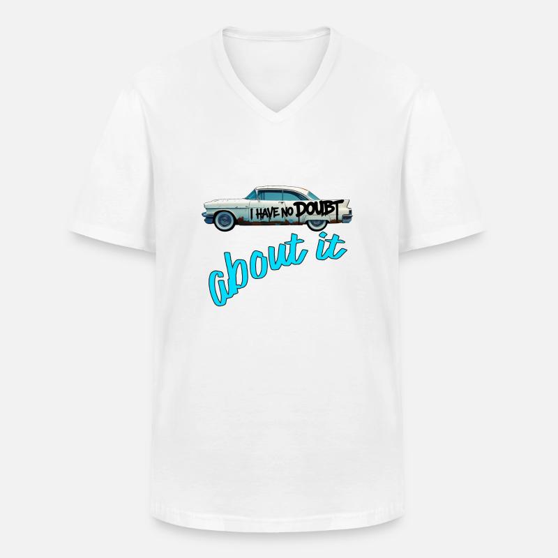ausschließlich Oldtimer - Männer-T-Shirt mit V-Ausschnitt - Weiß