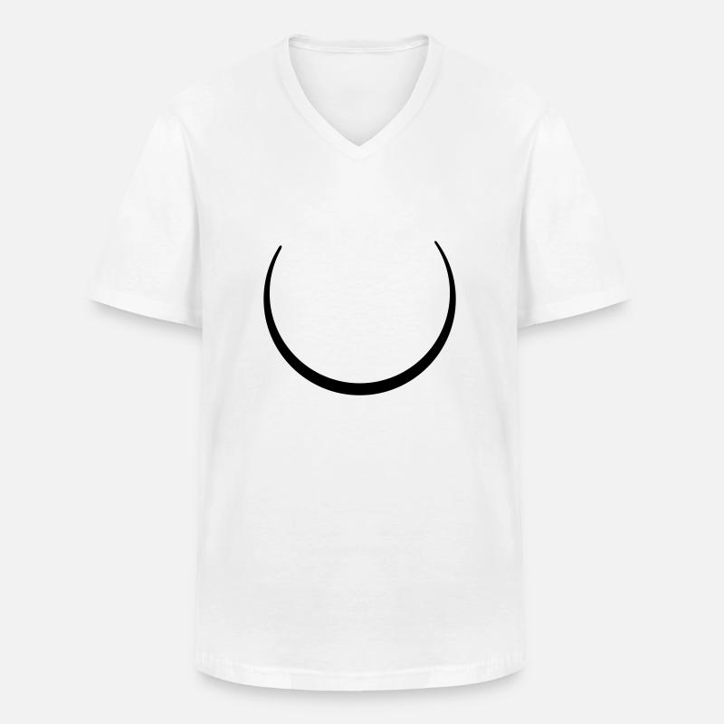 moon, - Männer-T-Shirt mit V-Ausschnitt - Weiß