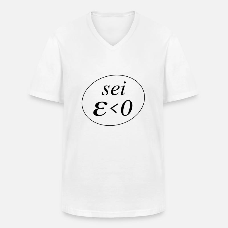 sei Epsilon größer Null - Männer-T-Shirt mit V-Ausschnitt - Weiß
