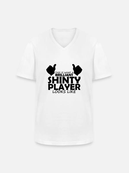 brilliant shinty player - Men's V-Neck T-Shirt - white