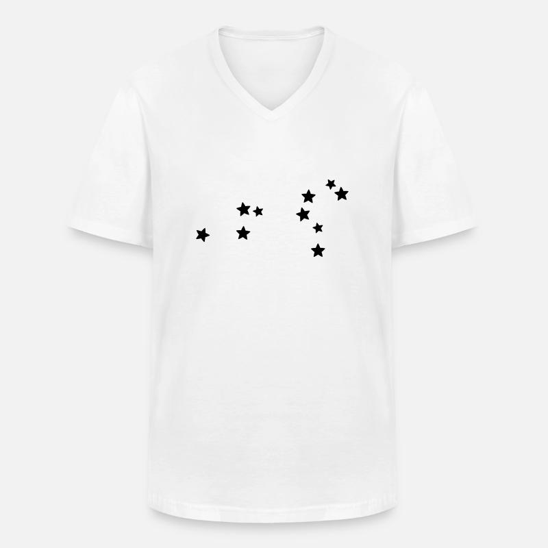 Sternbild Löwe - Männer-T-Shirt mit V-Ausschnitt - Weiß