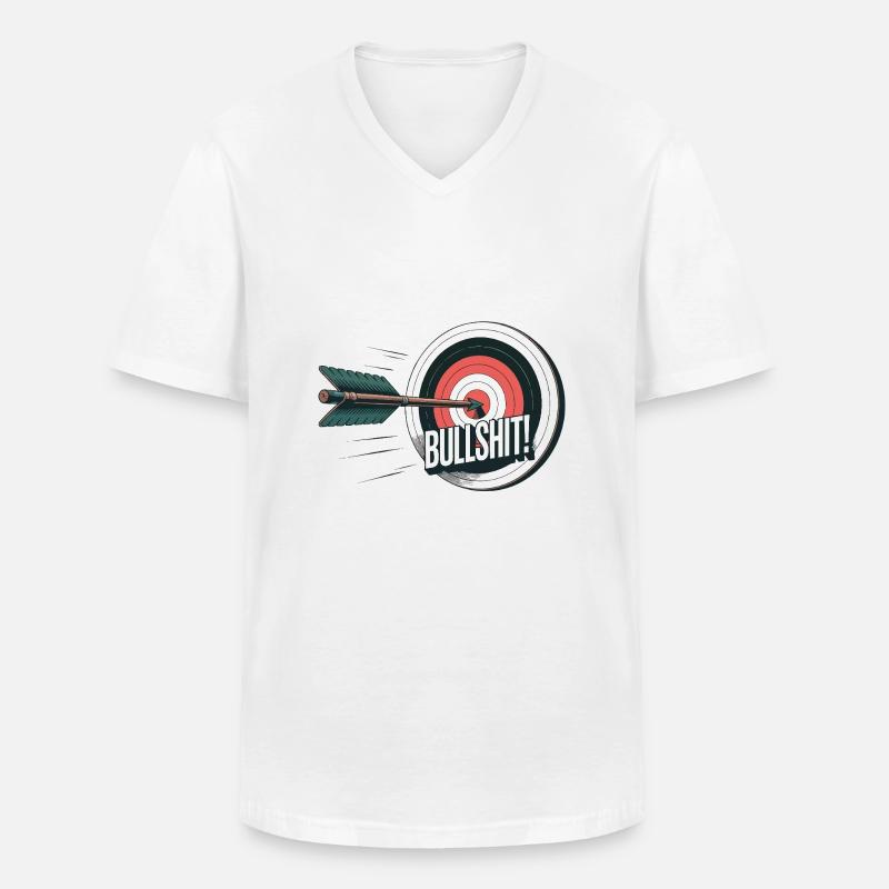PFEIL UND BOGEN - Männer-T-Shirt mit V-Ausschnitt - Weiß