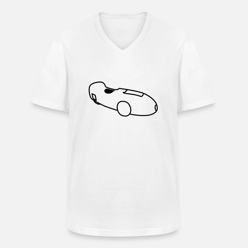 Velomobil DF - Männer-T-Shirt mit V-Ausschnitt - Weiß
