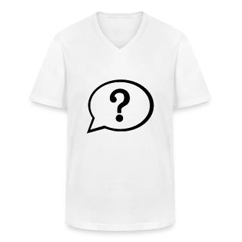 Bulle - T-shirt col V Homme - blanc - Devant - AI Model Male 185 light (185cm)