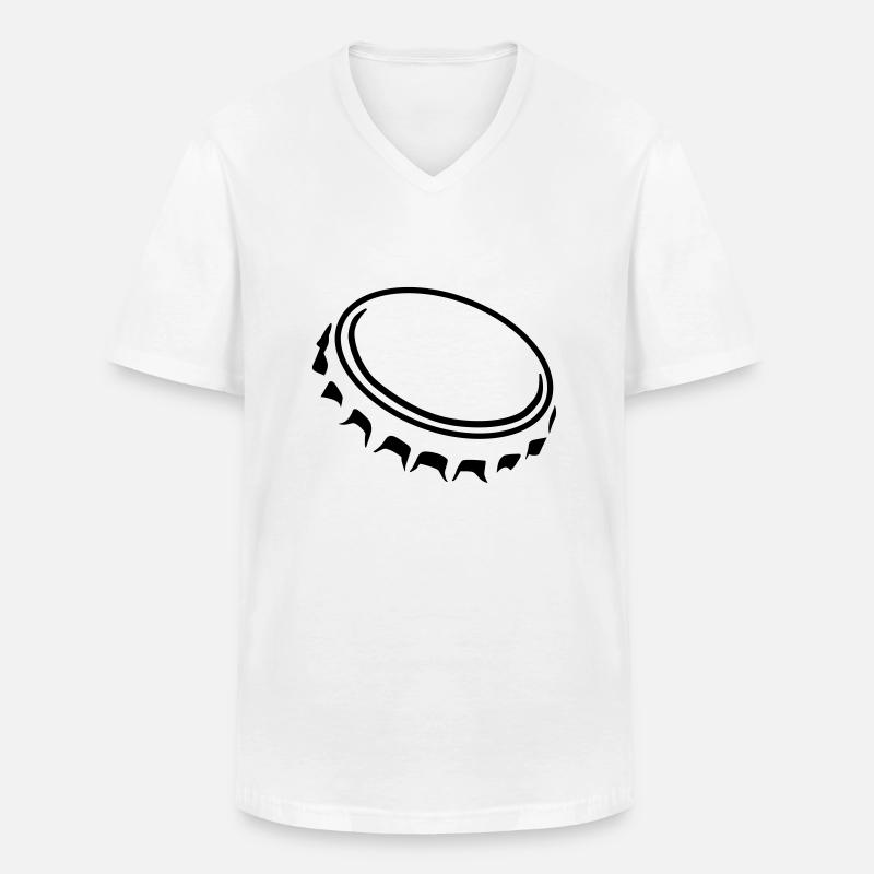 Bier - Männer-T-Shirt mit V-Ausschnitt - Weiß