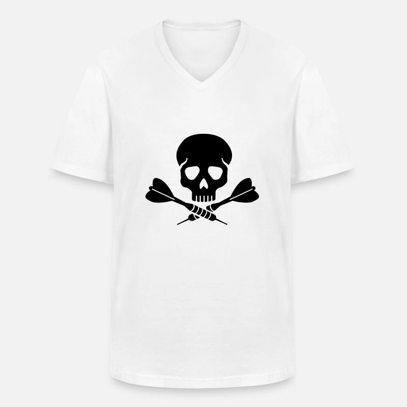 Darts - Männer-T-Shirt mit V-Ausschnitt - Weiß