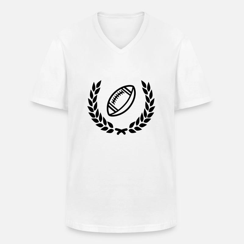 rugby - Men's V-Neck T-Shirt - white