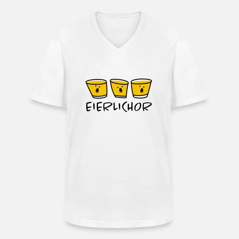 Chor Eierlikör - Männer-T-Shirt mit V-Ausschnitt - Weiß