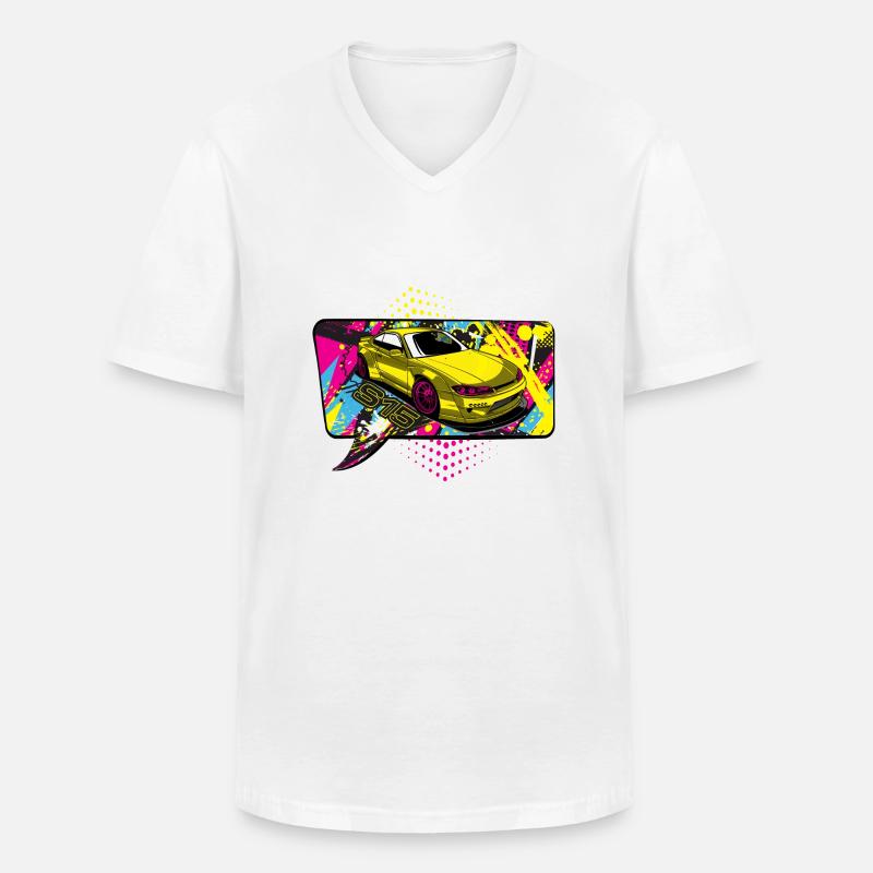 s15 comic - Männer-T-Shirt mit V-Ausschnitt - Weiß