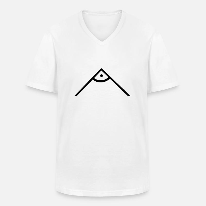 rechter winkel - Männer-T-Shirt mit V-Ausschnitt - Weiß