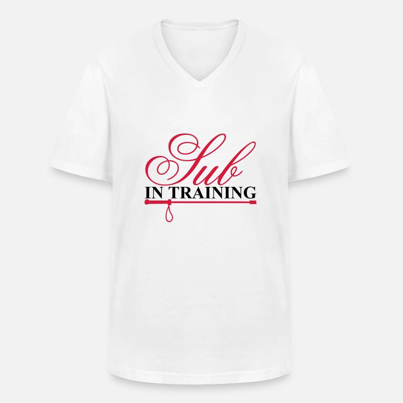 Sub in training - Männer-T-Shirt mit V-Ausschnitt - Weiß