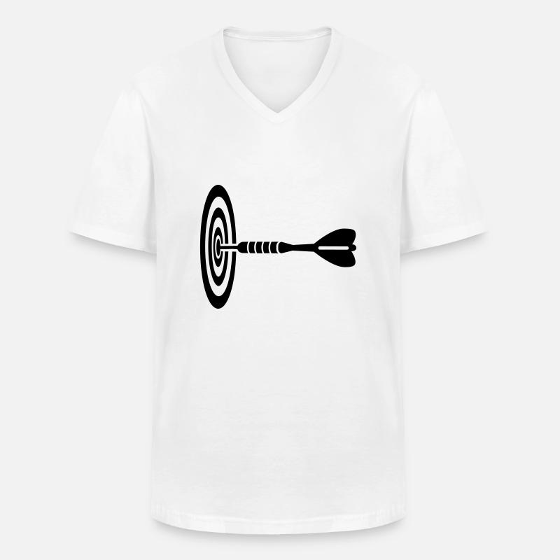 Darts - Männer-T-Shirt mit V-Ausschnitt - Weiß