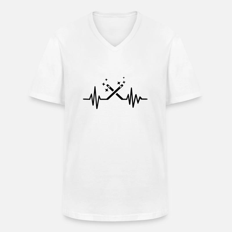 Zauberer - Männer-T-Shirt mit V-Ausschnitt - Weiß
