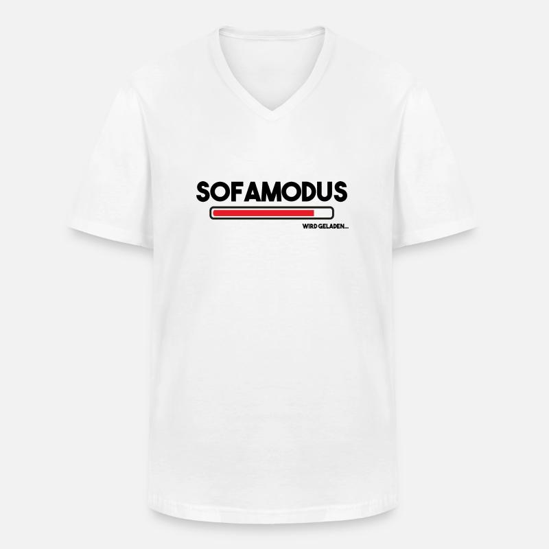 Loading sofa mode - Men's V-Neck T-Shirt - white